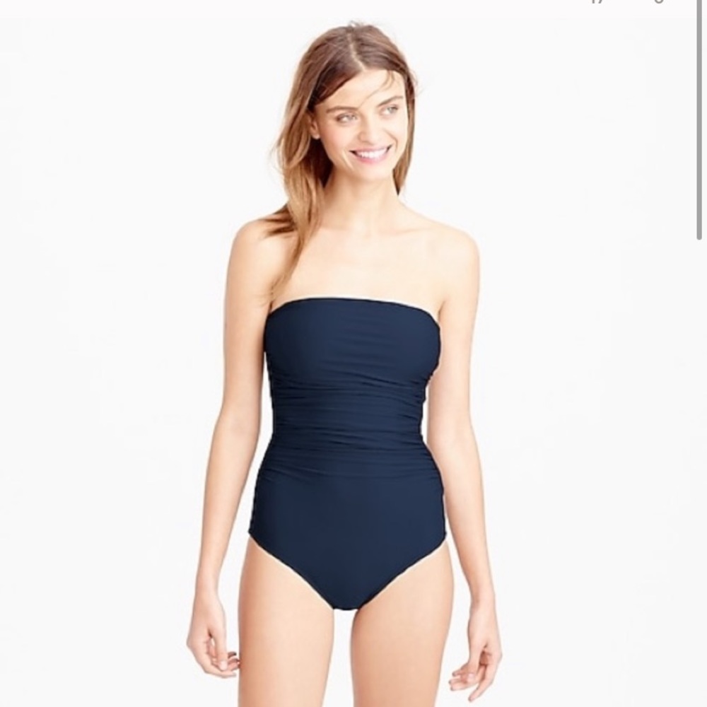 J. Crew Ruched Bandeau Black 10